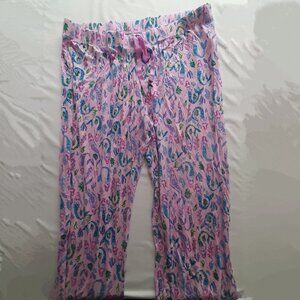Lilly Pulitzer Pink / Multi Color Mermaid Pajama Loungewear Pants Sz XXL